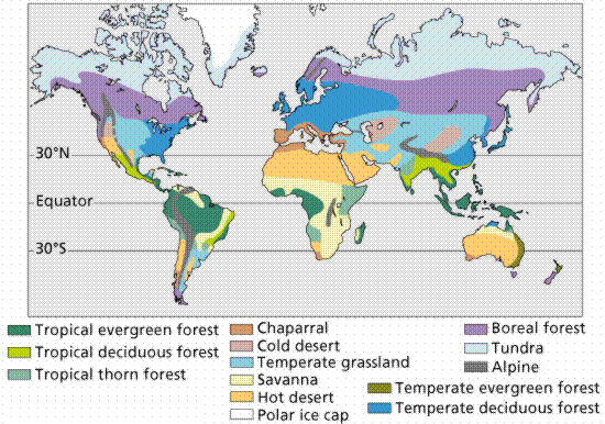 map of 7 biomes. map of 7 biomes.