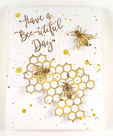 Darkroom Door Buzzing Bees Rubber Stamp Set 