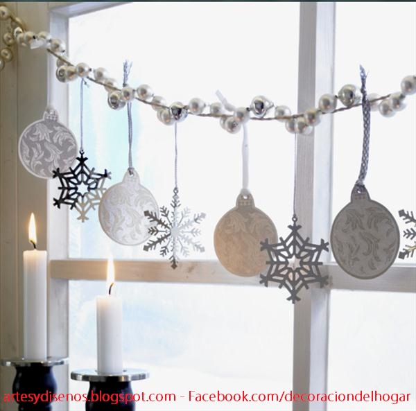 COMO DECORAR VENTANAS PARA NAVIDAD by artesydisenos.blogspot.com