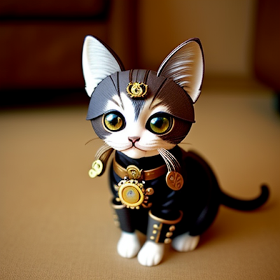 Steampunk Cat Statue 3D amazingwallpapersa blogspot com (20)