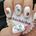 Flowers and Mountains Chinese Painting Water Decal Nail Art