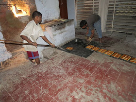 Bread making the local way at Aldona, Goa