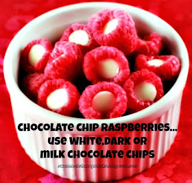white chocolate raspberries
