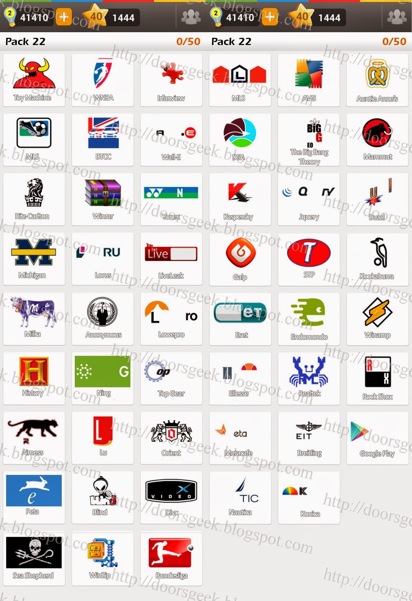 Check spelling or type a new query. Logo Game Guess The Brand Regular Pack 22 Doors Geek