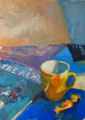 daily painting plein air jean-francois rolinat coffee break pause café