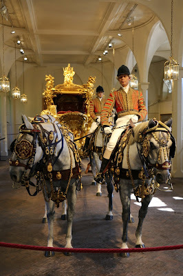 Gold State Coach at the Royal Mews, Buckingham Palace