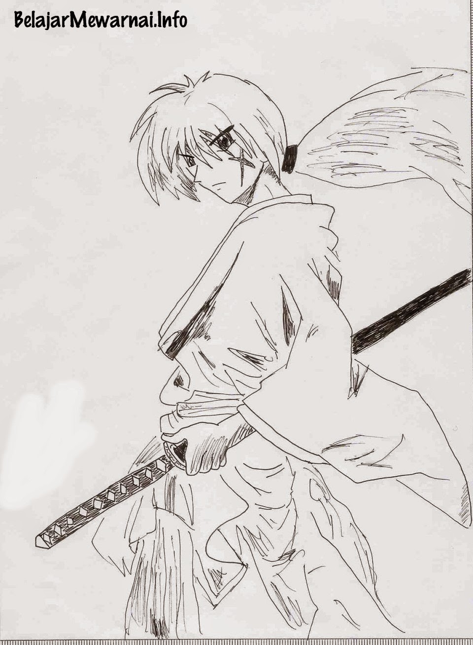 Kumpulan Sketsa Gambar Samurai X Sketsabaru