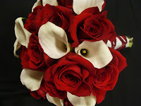 White Calla Lily And Red Rose Bouquet