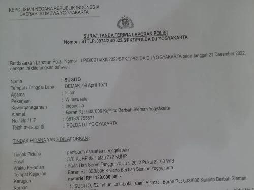 Selain Pengusaha Sumbar, Pria yang Mengaku Keturunan Kesultanan Solo Juga Diduga Menipu Pengusaha Yogyakarta