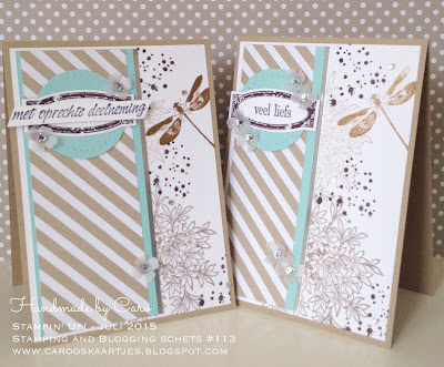 Handgemaakt door Caro - juli 2015 - Stampin' Up!