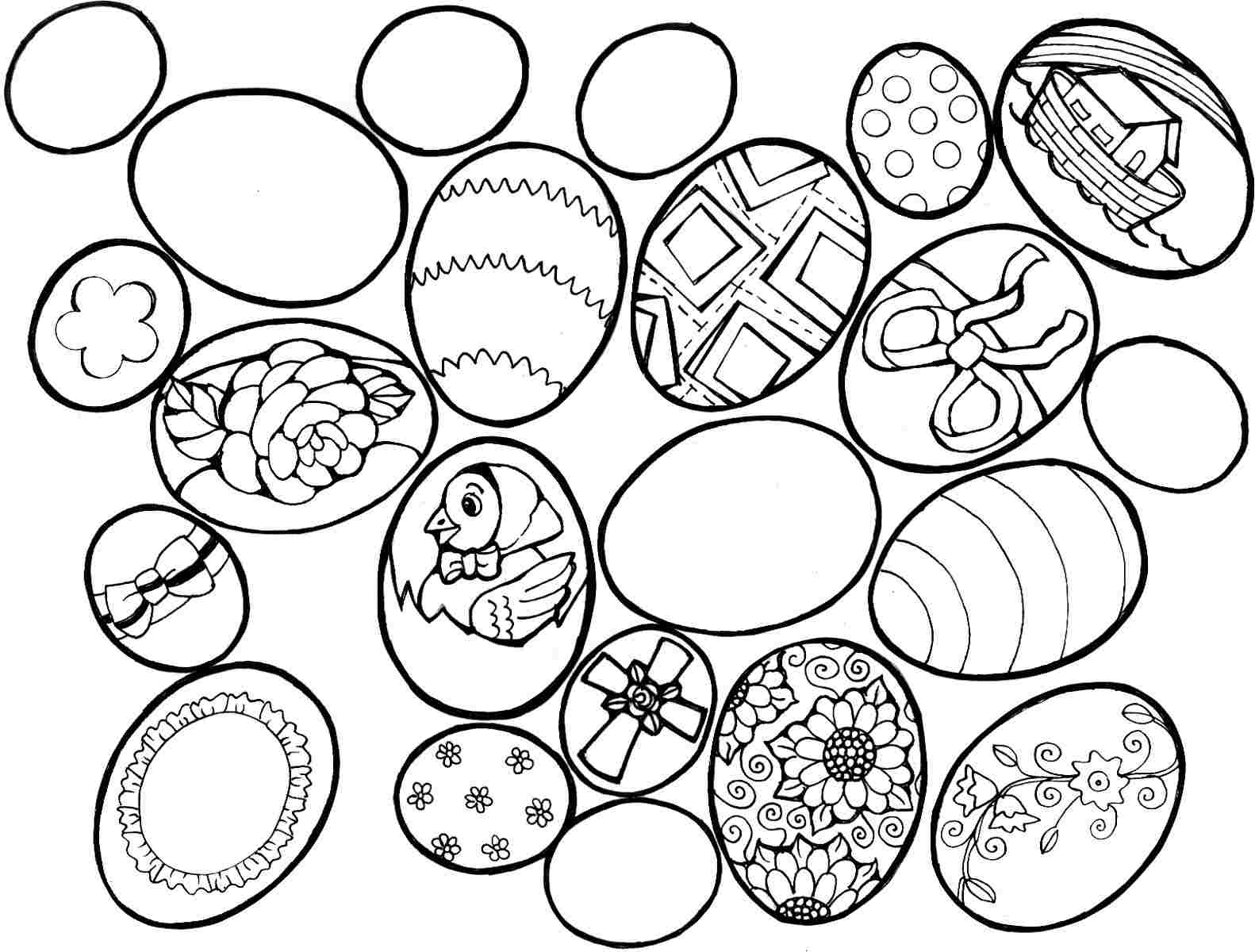 Download Happy Easter Eggs Printable Coloring Pages For Adults, Preschool