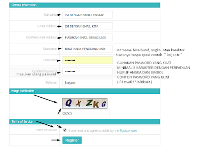 cara daftar situs ptc