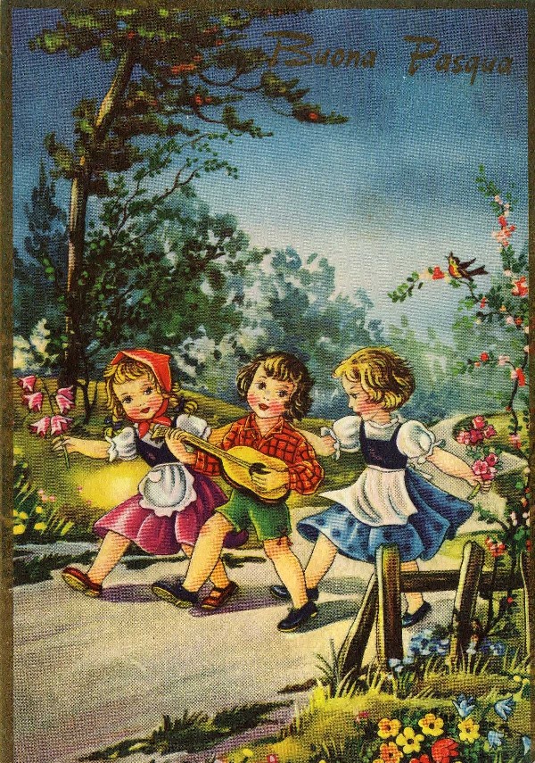 Miss Jane Easter Spring Vintage Postcards