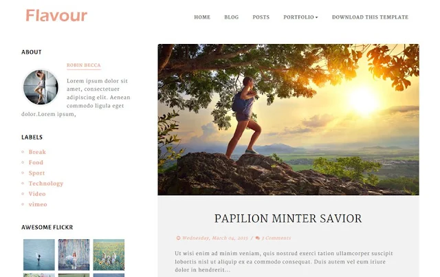 Flavour Responsive Blogger Template