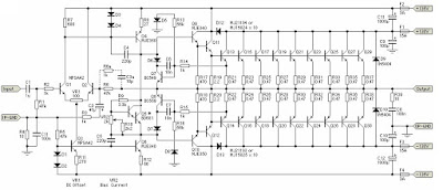 1500W Power Amplifier Circuit