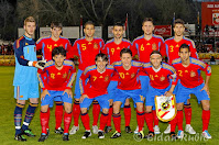 SELECCIÓN DE ESPAÑA SUB 21 - Temporada 2010-11 - De Gea, San José, Domínguez, Adrián, Fontás y Didac Vila; Parejo, Bojan, Ander Herrera, Diego Capel y Martín Montoya - ESPAÑA SUB21 1 (Parejo) BIELORRUSIA SUB 21 1 (Rekish) - 28/03/2011 - Partido amistoso - Alcalá de Henares, Madrid, estadio El Val