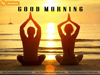 a man and woman posing yoga in the early morning scene