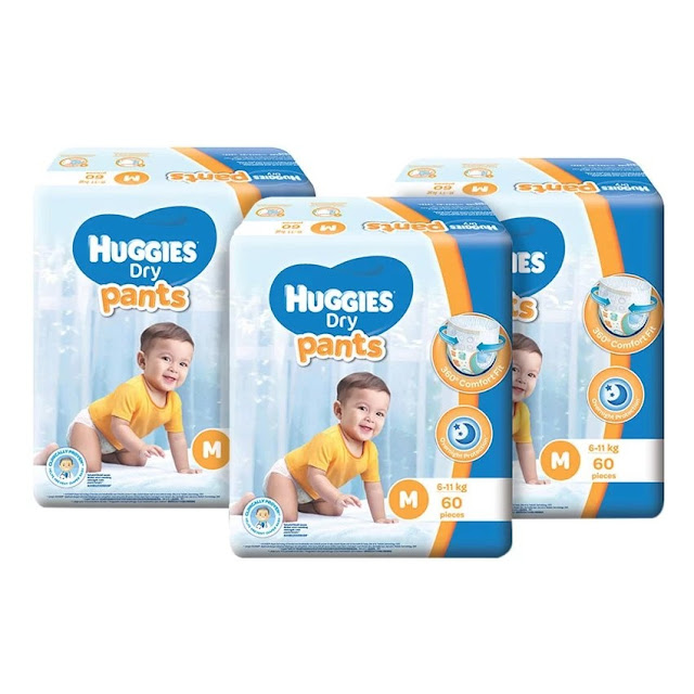 Huggies Dry Pants M60+6 x 3 Super Jumbo pack