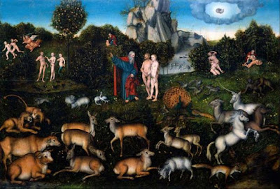 'Il giardino dell'Eden' (1530) di Lucas Cranach il Vecchio.