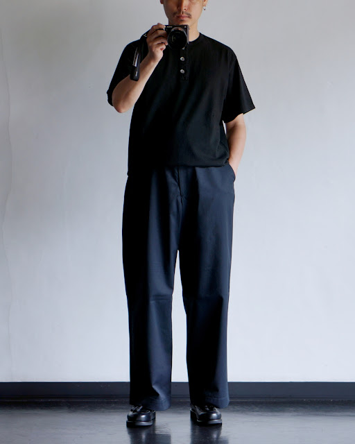 CALEE HENLEY NECK T-SHIRT 超長綿のTシャツ ヘンリーネック キャリー TRUMPS 広島のセレクトショップ 通販