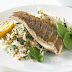 Almond and herb pilaf with grilled fish Recipe