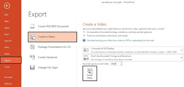 Cara Mengubah PowerPoint Menjadi Video