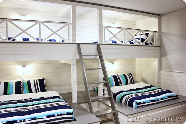built in boy bunk beds
