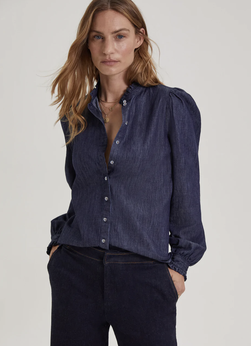 my midlife fashion, baukjen Ryleigh organic cotton shirt