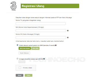 cara registrasi ulang kartu prabayar 