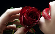 La rosa roja es el emblema de aquellos que viven las pasiones más intensas. (rosa roja labios rojos)