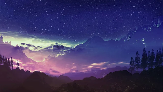Mountain with Stars Wallpaper Engine