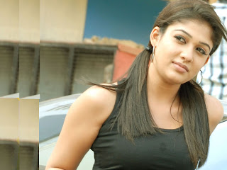 Nayan Thara in black shining dress