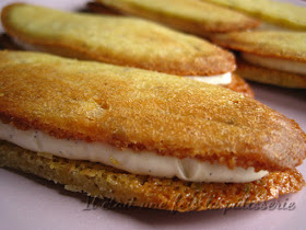 Sandwich de langues de chat pistache et vanille