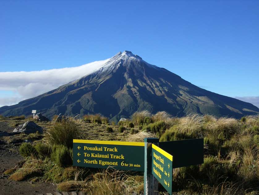 Taranaki from the Pouakai Circuit tramping track.