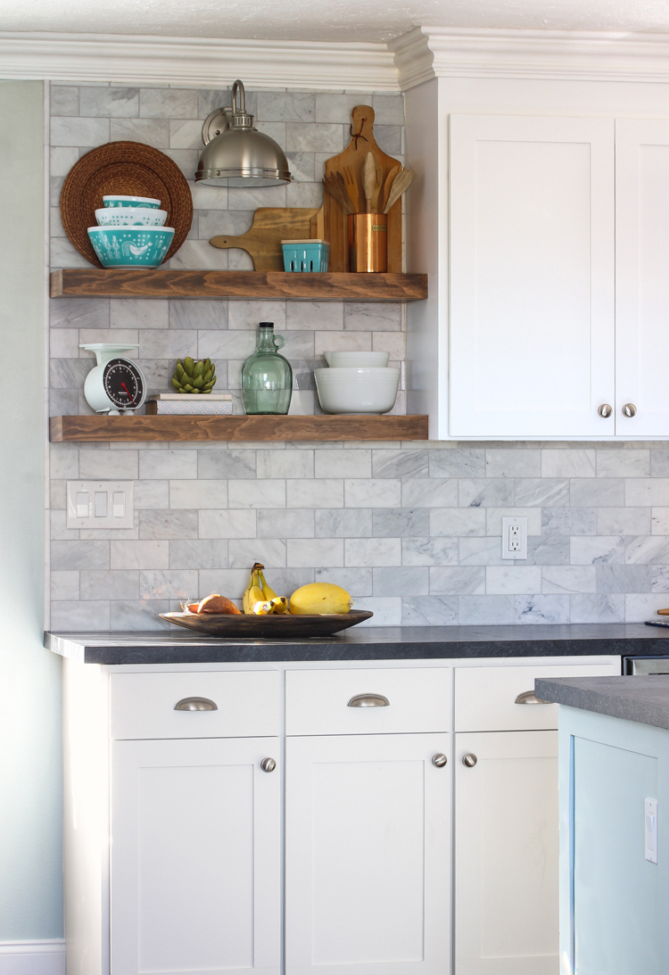 The Craft Patch How To Install Floating Kitchen Shelves Over A