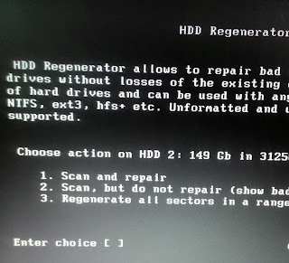 Langkah Melakukan Repair Hardisk Bad Sector