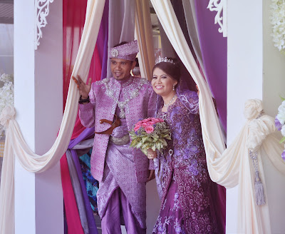 baju nikah sanding purple