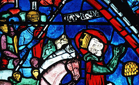 Vitral de Carlosmagno, catedral de Chartres, França, catedrais medievais