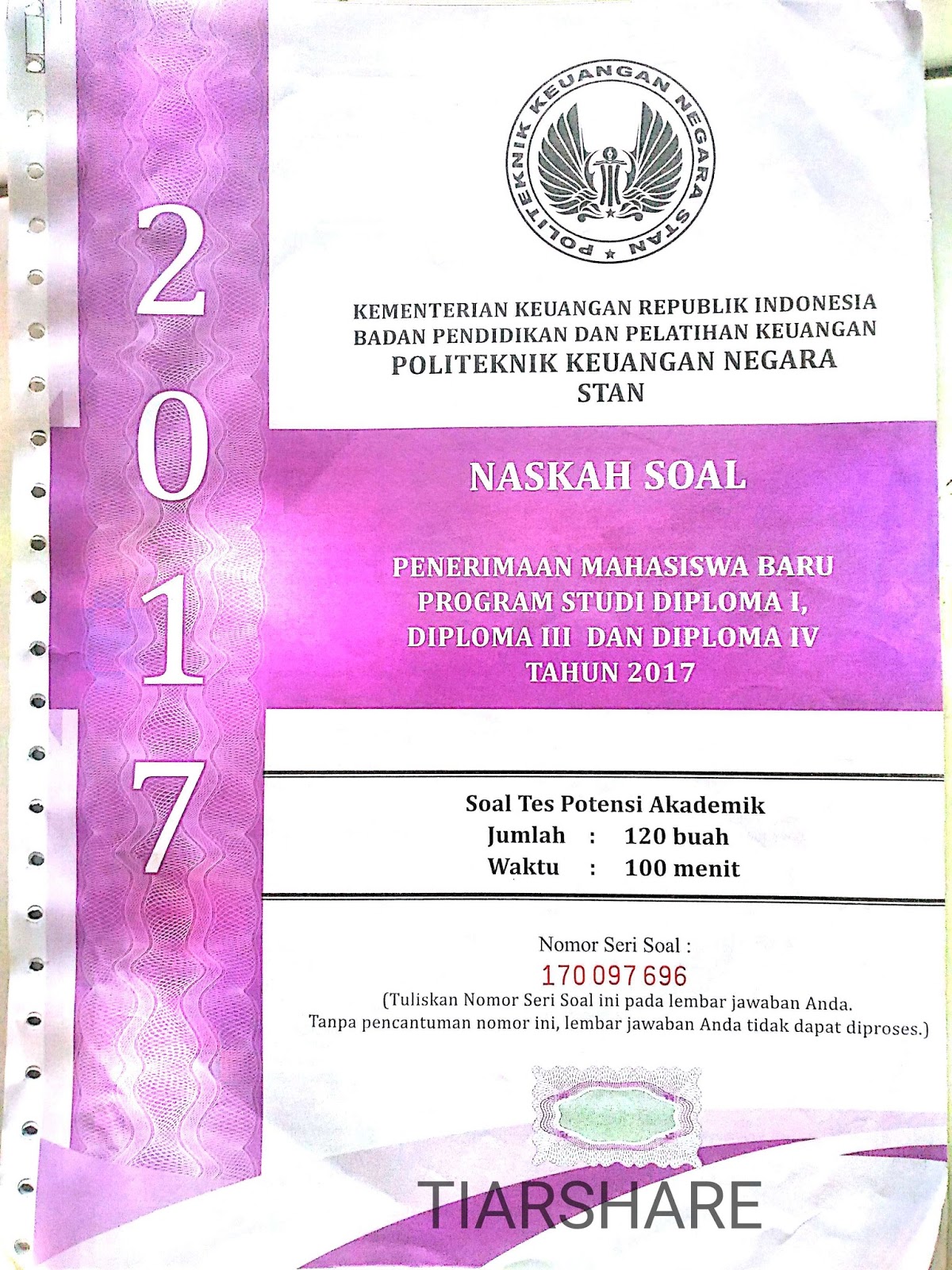 Langsung saja cekidot soal PKN STAN tahun 2017 mudah mudahan bisa untuk bahan belajar adek adek pejuang PKN STAN 2018