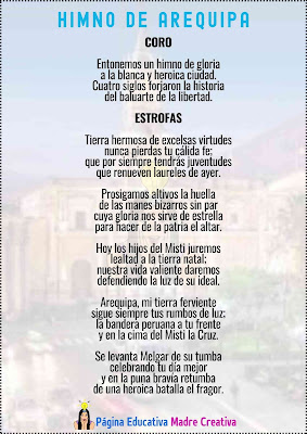 Imagen Himno de Arequipa para imprimir