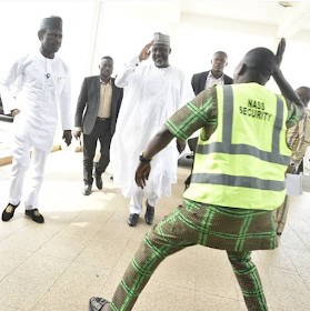 Dino Melaye Returns Back To Office After His Victory - Photos