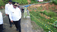 Tinjau Longsor Ruas Jalan Cipanas-Ciparay, Gubernur Andra Soni: Rehabilitasi Dimulai Juli 2025