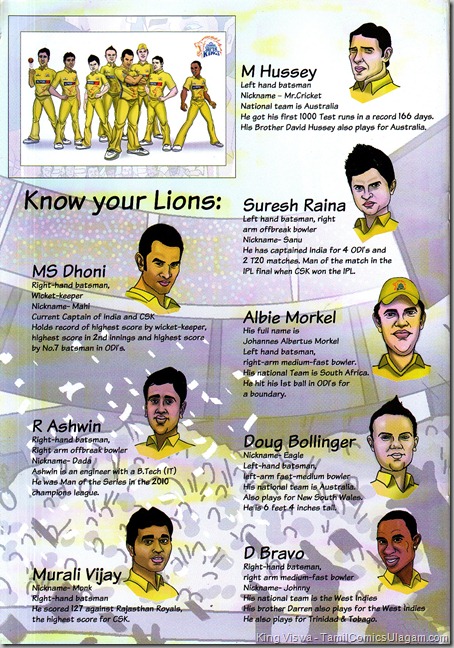 CSKomics Volume 01 Paandi Boy Of The Matche Dated Apr 2011 Last Page