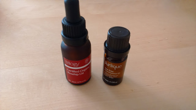 Trilogy Certified Organic Rosehip Oil and Jurlique Tea Trea Pure Essential Oil