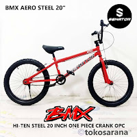 Sepeda BMX Senator Aero 20" x 2.125" Hi-Ten Steel OPC Gear Ratio 28/16 Bike 8 Tahun Remaja Dewasa