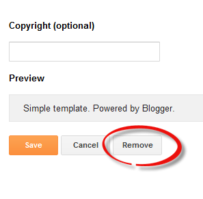How To Remove Blogger Attribution Gadget