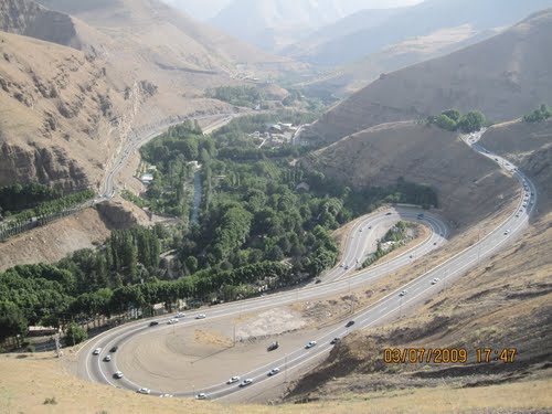 Chaloos Road in Iran