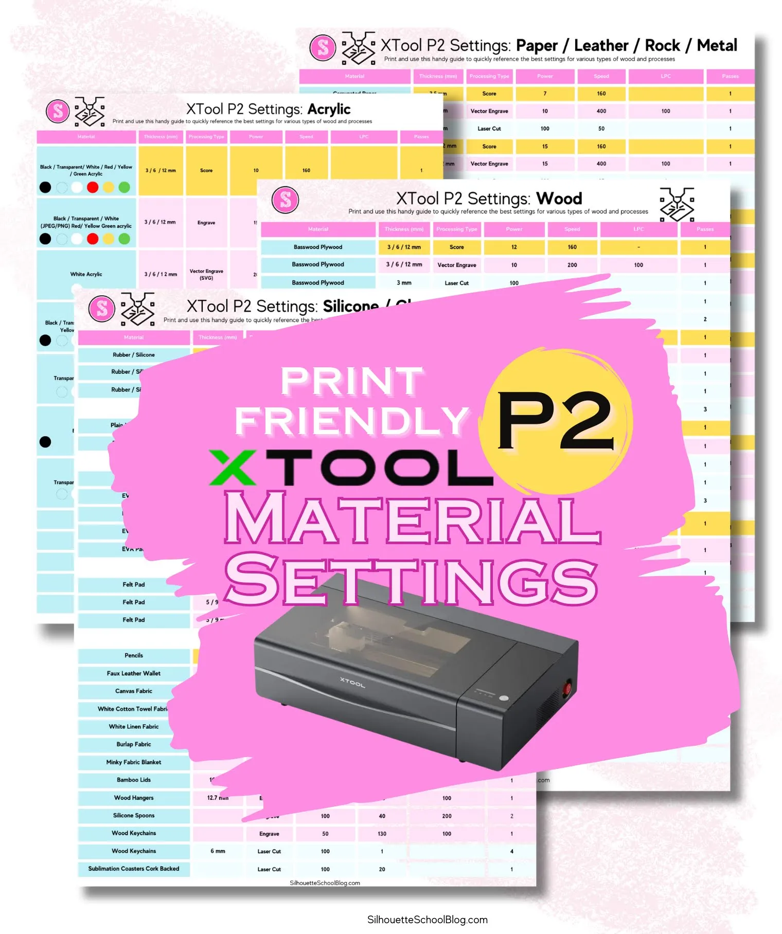 Free XTool Settings for Everything! Download and Print