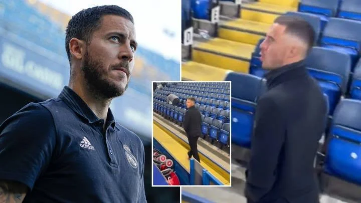 Chelsea staff member ask Eden Hazard to come back after Real Madrid defeat