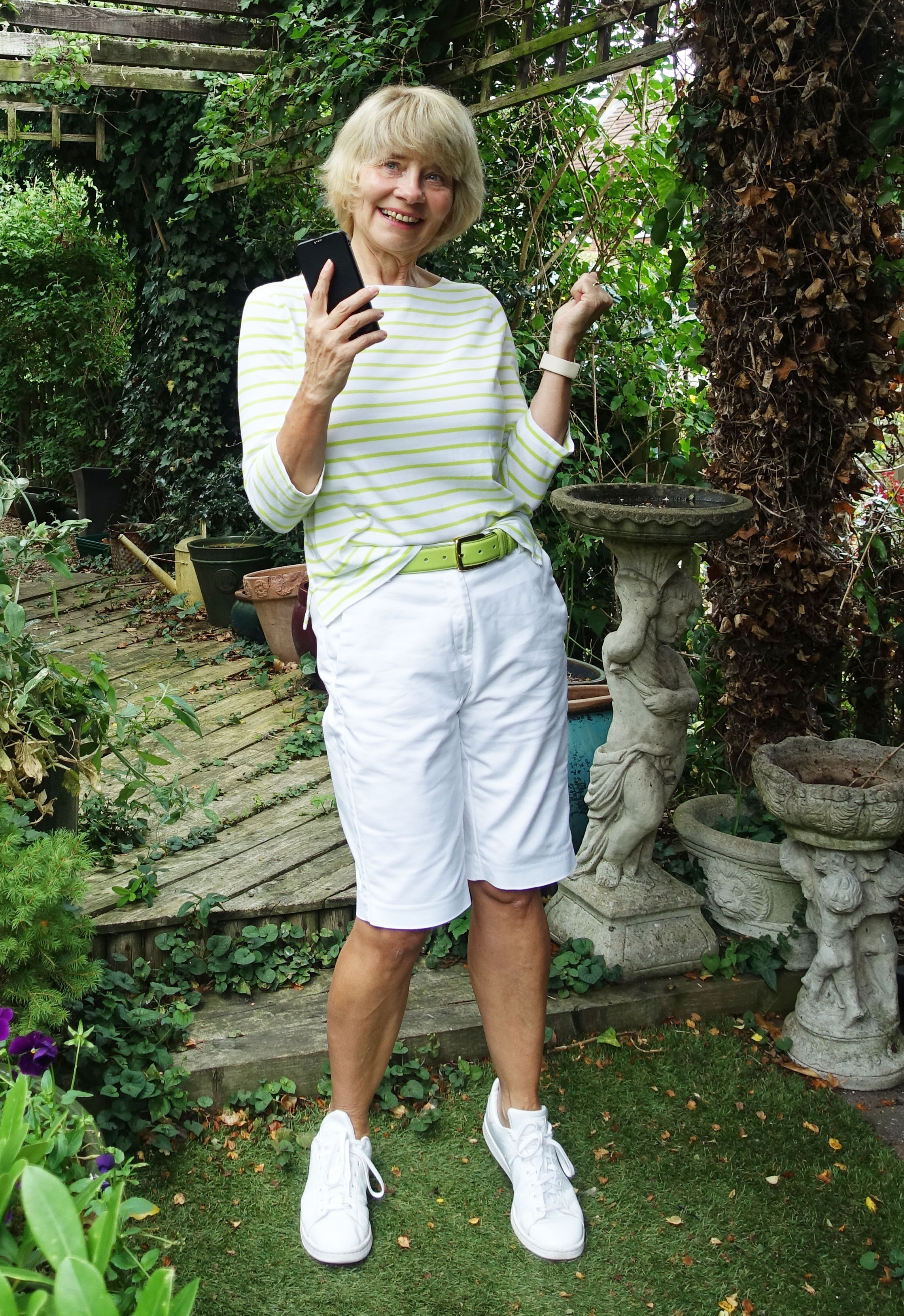 Is This Mutton blogger Gail Hanlon in lime and white, her most popular outfit this summer